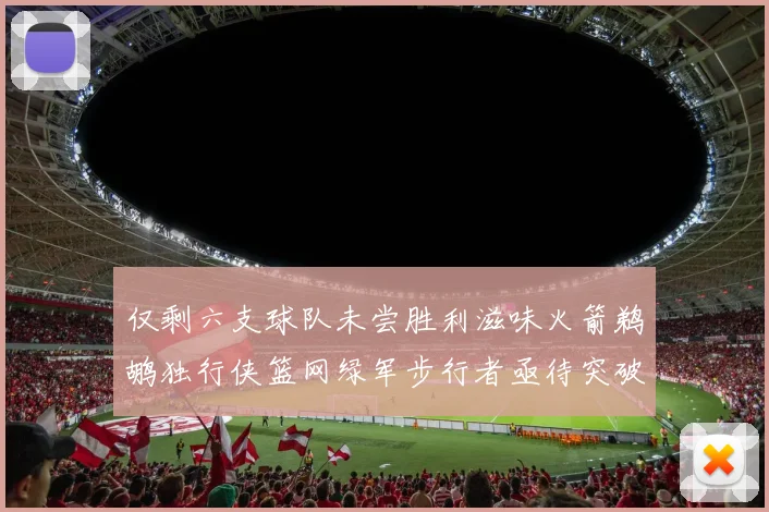仅剩六支球队未尝胜利滋味火箭鹈鹕独行侠篮网绿军步行者亟待突破困境